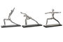 DKD Home Decor Figura de Yoga Surtido de 3 Piezas en Aluminio y MDF