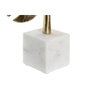 DKD Home Decor Decoración de Hoja en Aluminio y Mármol, Dorado y Blanco