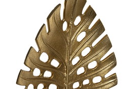 DKD Home Decor Decoracion Tropical Dorado Blanco Aluminio Marmol 7.5 x 47 x 28 cm