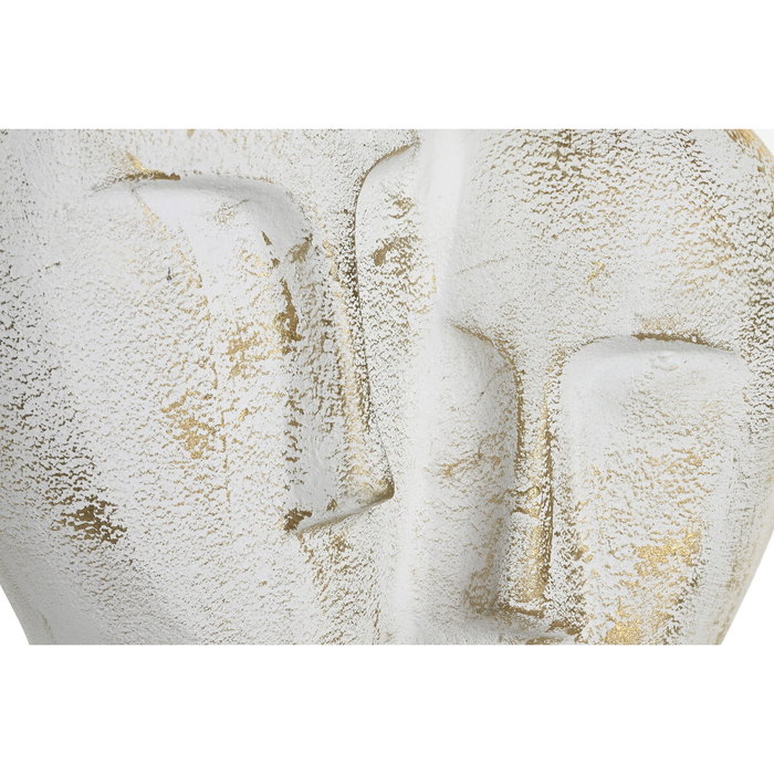 DKD Home Decor Figura de Aluminio Blanco y Dorado 23x10x30 cm