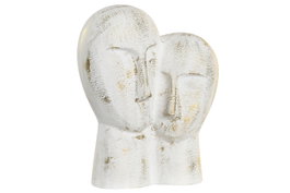 DKD Home Decor Figura de Aluminio Blanco y Dorado 23x10x30 cm