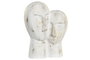 DKD Home Decor Figura de Aluminio Blanco y Dorado 23x10x30 cm