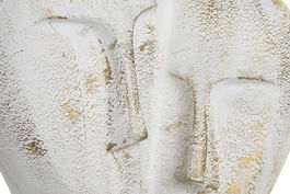 DKD Home Decor Figura Decorativa Urban Blanco Dorado Aluminio 23 x 10 x 30 cm