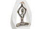DKD Home Decor Figura Yoga Mango y Aluminio Blanco
