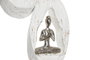 DKD Home Decor Figura Yoga Blanco y Marrón en Mango y Aluminio