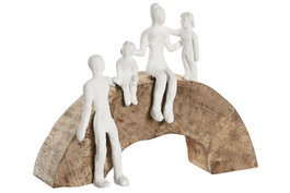 DKD Home Decor Figura Mango y Aluminio Natural