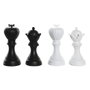 DKD Home Decor Figura de Resina Ajedrez Surtido de 4 Piezas Blanco y Negro