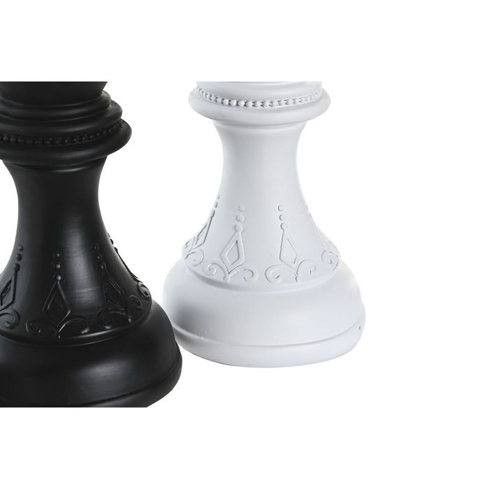 DKD Home Decor Figura de Resina Ajedrez Surtido de 4 Piezas Blanco y Negro DKD Home Decor Figura de Resina Ajedrez Surtido de 4 Piezas Blanco y Negro