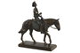 DKD Home Decor Figura de Resina Quijote sobre Caballo, Cobrizo