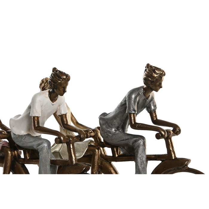 DKD Home Decor Figura de Resina Pareja en Bicicleta Surtido de 2