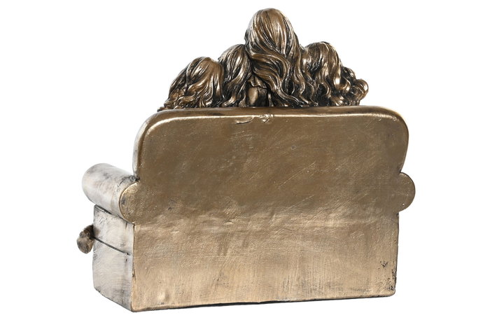 DKD Home Decor Figura Resina Familia Sofa Surtido de 2 Unidades