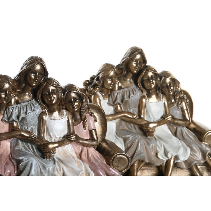 DKD Home Decor Figura Resina Familia Sofa Surtido de 2 Unidades