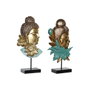 DKD Home Decor Figuras de Buda en Resina y Metal, Set de 2 Surtido