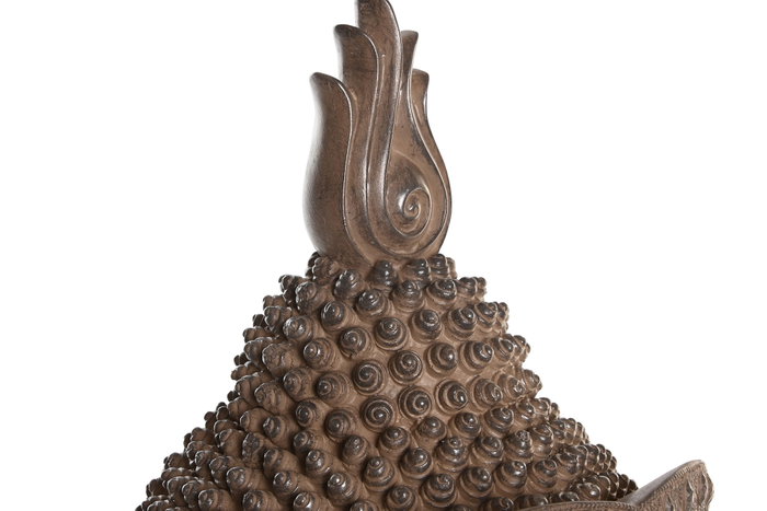 DKD Home Decor Figura de Resina Cabeza de Buda Gris