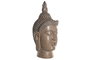 DKD Home Decor Figura de Resina Cabeza de Buda Gris