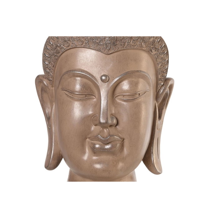 DKD Home Decor Figura de Resina Cabeza de Buda Gris