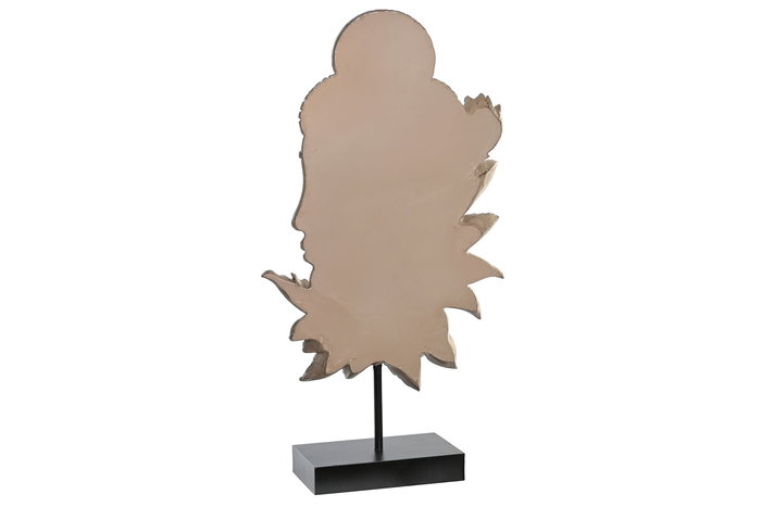 DKD Home Decor Figura Buda Oriental Resina Metal Marron Negro 8 x 42 x 23 cm (2 Unidades)