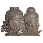 DKD Home Decor Figura de Buda en Resina y Metal, Set de 2 Unidades