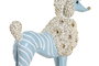 DKD Home Decor Figura de Perro Caniche en Resina, Pack de 2 Surtido Azul y Rosa