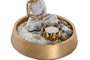 DKD Home Decor Figura Buda Tulipa en Resina y Cristal, Surtido de 2 Unidades