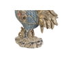 DKD Home Decor Set de 2 Figuras de Gallo en Resina Acabado Decapé, Azul y Turquesa