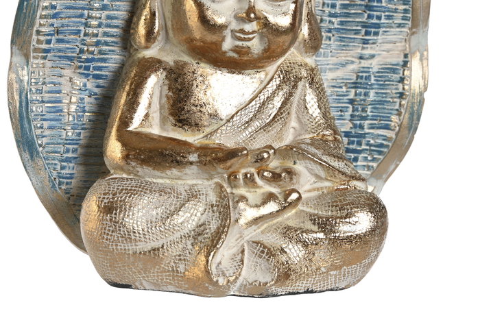 DKD Home Decor Figura Buda Decapé, Set de 2 Unidades, Resina Azul y Turquesa DKD Home Decor Figura Buda Decapé, Set de 2 Unidades, Resina Azul y Turquesa