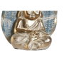 DKD Home Decor Figura Buda Decapé, Set de 2 Unidades, Resina Azul y Turquesa