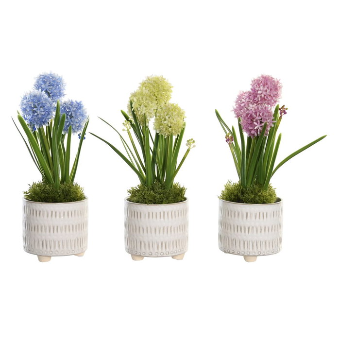 DKD Home Decor Planta Rosa Azul 15 x 30 x 15 cm (3 Unidades) DKD Home Decor Planta Rosa Azul 15 x 30 x 15 cm (3 Unidades)