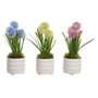 DKD Home Decor Planta Rosa Azul 15 x 30 x 15 cm (3 Unidades)