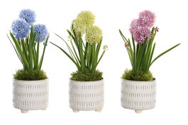 DKD Home Decor Planta Rosa Azul 15 x 30 x 15 cm (3 Unidades)