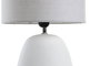 DKD Home Decor Lámpara de Sobremesa Urban, Blanco Dorado, 28 x69cm, Con pantalla de tela, bombilla E27 no incluida