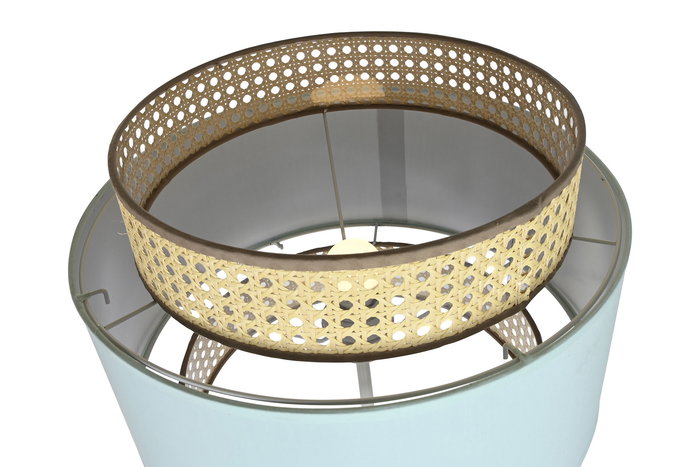 DKD Home Decor Lámpara Pie Rosamary Urban Rosa Verde Jade Metal Poliester 38 x 154 x 38 cm (2 Unidades) E27