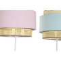 DKD Home Decor Lámpara de Pie ROSAMARY Rosa y Verde Jade E27 2 Piezas