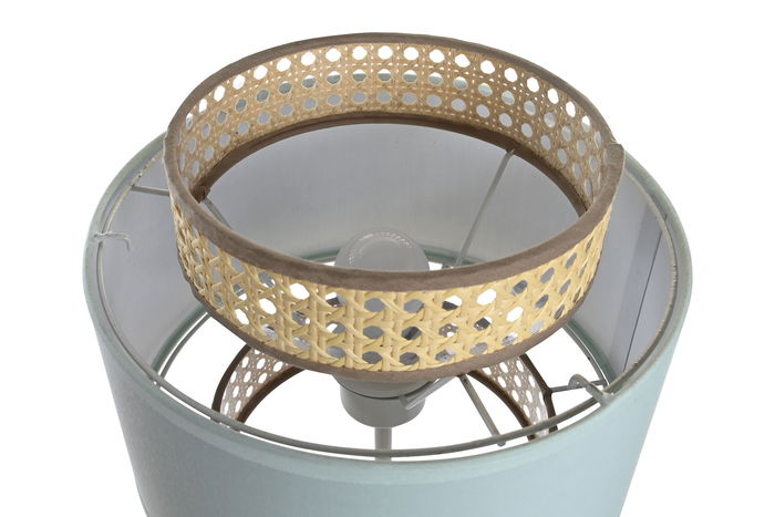 DKD Home Decor Lámpara Sobremesa Urban Colección Rosamary Verde Jade Rosa Palo Metal Poliéster 26 x 55 x 26 cm (2 Unidades)