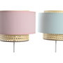 DKD Home Decor Lámpara de Sobremesa Rosamary Verde Jade y Rosa Palo E27 Metal y Tela (Pack de 2) sunred-surtido-2