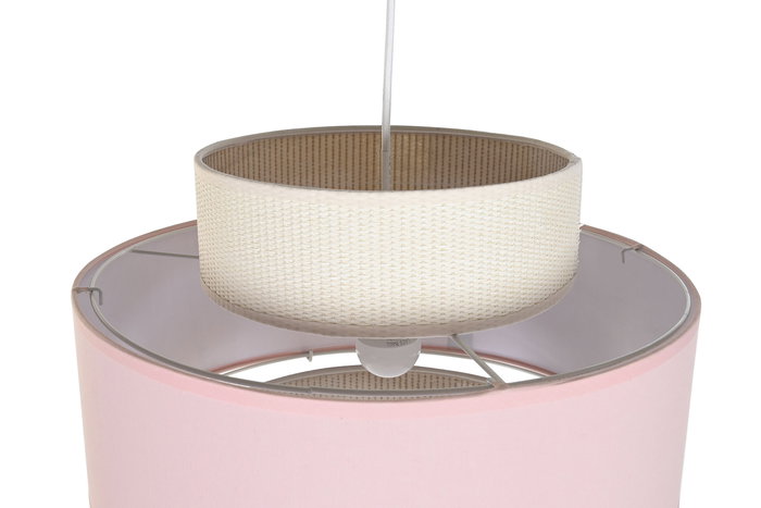 DKD Home Decor Lámpara Techo Urban Verde Jade Rosa Palo 40x30x40 cm