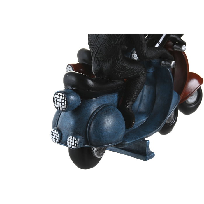 DKD Home Decor Lámpara de Sobremesa de Resina Surtido de 2 Unidades Azul y Rojo