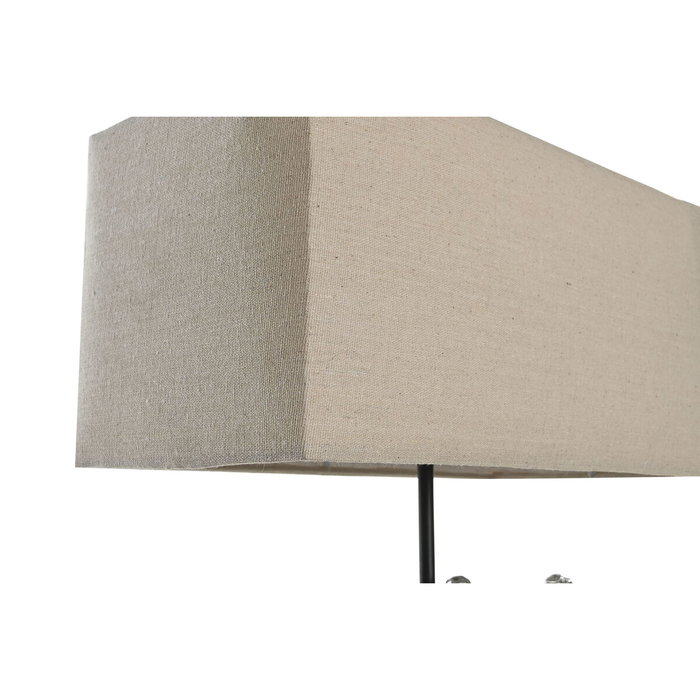 DKD Home Decor Lámpara de Sobremesa de Resina y Metal Plateado y Beige