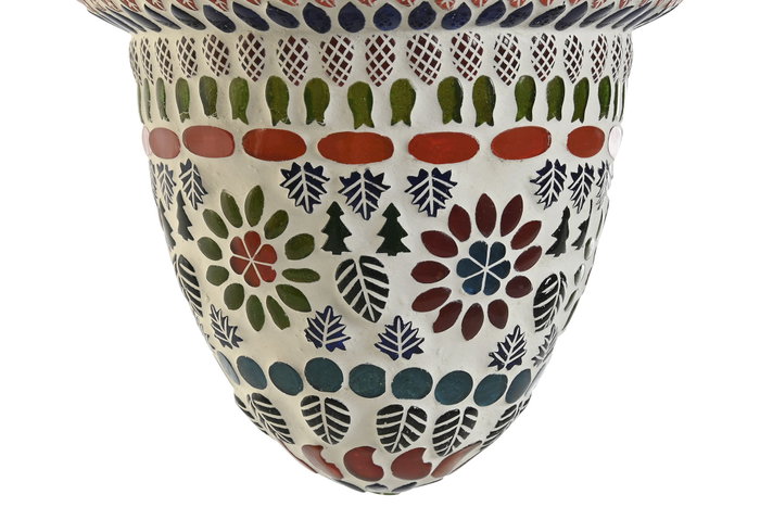 DKD Home Decor Lámpara de Techo de Cristal y Metal con Mosaico DKD Home Decor Lámpara de Techo de Cristal y Metal con Mosaico