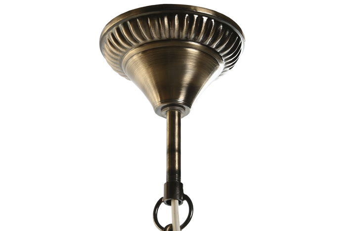 DKD Home Decor Lámpara Techo Árabe Multicolor Mosaico Cristal Metal 2 Unidades 25 x 30 x 25 cm