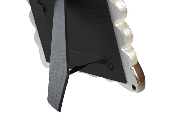 DKD Home Decor Marco de Foto Romantico 10x15 Blanco Cobrizo 2.5 x 20.4 cm