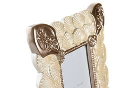 DKD Home Decor Marco de Foto Romantico 10x15 Blanco Cobrizo 2.5 x 20.4 cm