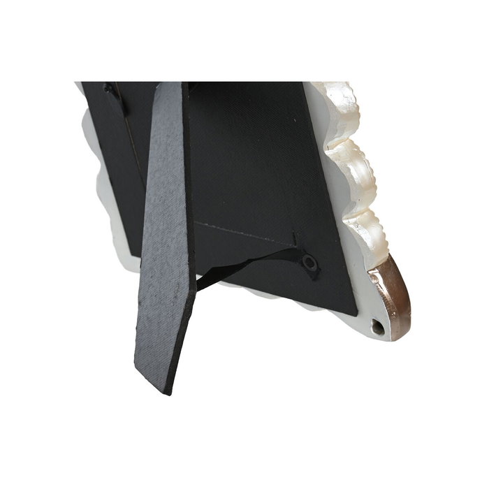 DKD Home Decor Marco de Fotos de Resina 10x15 Blanco