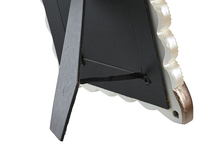 DKD Home Decor Marco de Foto 13x18 Romántico Blanco Cobrizo Resina Cristal 22.8 x 28.6 x 2.6 cm DKD Home Decor Marco de Foto 13x18 Romántico Blanco Cobrizo Resina Cristal 22.8 x 28.6 x 2.6 cm