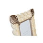 DKD Home Decor Marco de Fotos 13x18 de Resina y Cristal Blanco y Cobrizo