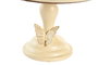 DKD Home Decor Centro Mesa Chic Beige Resina Espejo Mariposas 22.6 x 18 x 24 cm