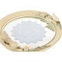 DKD Home Decor Centro de Mesa de Resina y Espejo con Mariposas, Beige