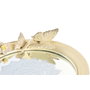 DKD Home Decor Centro de Mesa de Resina y Espejo con Mariposas, Beige