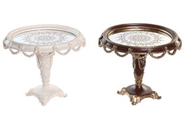 DKD Home Decor Set de 2 Centros de Mesa en Resina y Espejo, Surtido de Colores