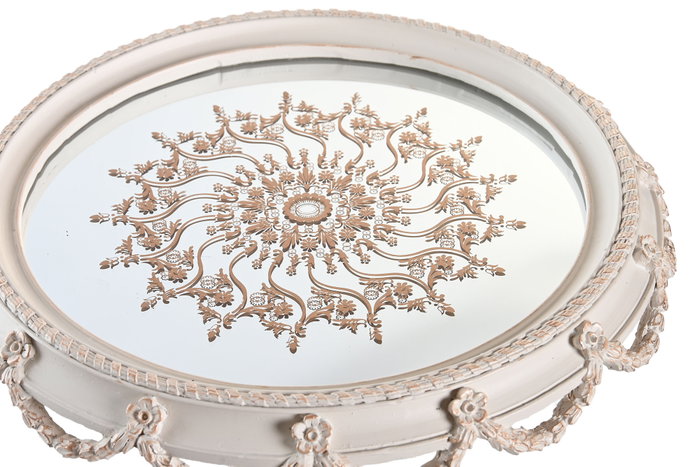 DKD Home Decor Set de 2 Centros de Mesa en Resina y Espejo, Surtido de Colores